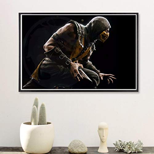 Arte de la pared de la lona 50x70cm Sin marco Figura de Mortal Kombat Sega Art Print Pintura Cartel Cuadros de la pared para la decoración del hogar de la sala de estar