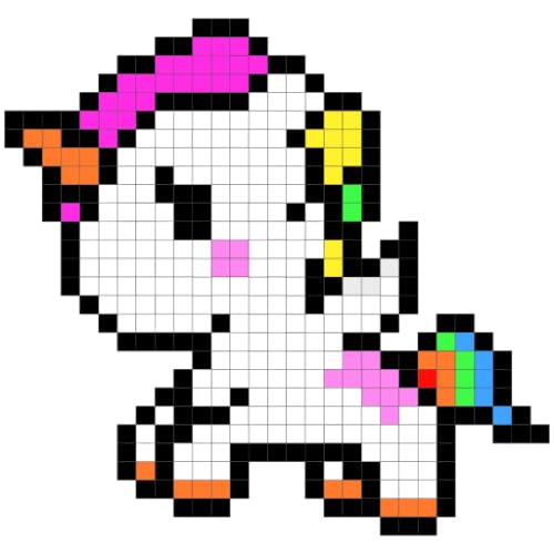 Arte De Pixel - Pixel.Unicorn Color Por Número