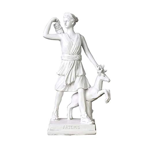 Artemis Estatua Busto de la diosa de la resina de la caza Resumen Artesanía de escritorio de la resina Tabletop Statue Statue Statue Sculpture Decor para la oficina del hogar Escritorio de estantería