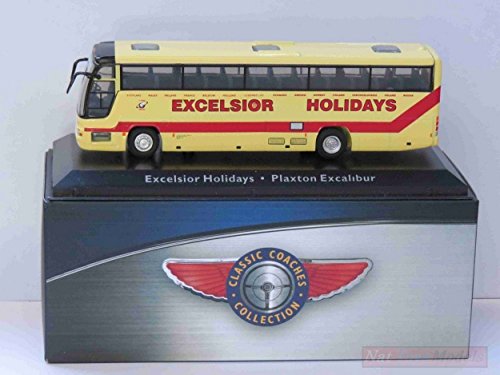 Atlas Plaxton Excalibur Excelsior Holidays Classic Coaches Bus Collection 1:72 DIECAST Compatible con
