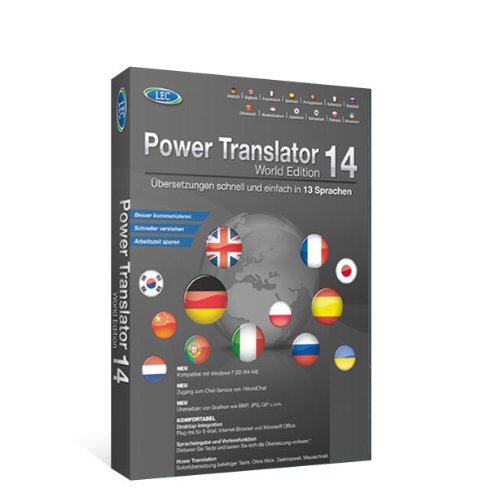 Avanquest Power Translator 15 World Edition - Traductor (Alemán, 750 MB, 512 MB, Pentium, PC, Windows XP, Windows Vista 32-bit, Windows 7, Windows 7 64-bit, Windows 7 32-bit)