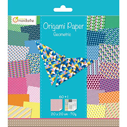 Avenue Mandarine Folios de Papel para Origami geométrico, Multi-Color
