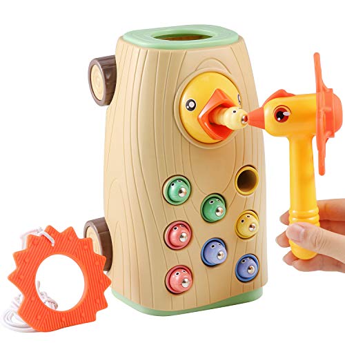 BBLIKE Juegos Juguetes Montessori educativos niños1 2 3 4 años Bebes, Regalos para niña Juguetes imitación de Madera numeros magneticos Desarrollo de Habilidades motoras
