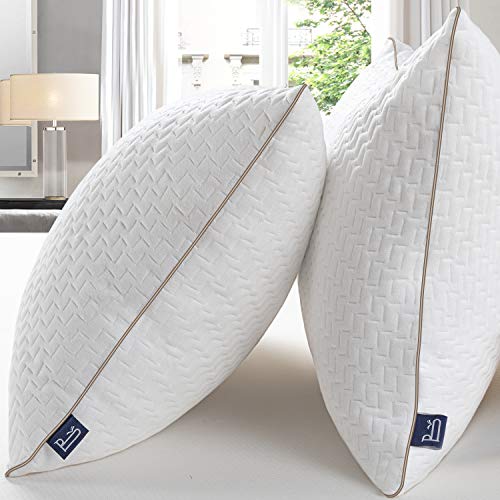 BedStory Almohada 50x75 Bambú Almohada Antiácaros 2 Pack con Funda de Lavable Almohada fibra con 80% de 3D Fibra + 20% de 7D Fibra de poliéster Relleno de Almohadas de Calidad Hotelera 【Nueva Versión】 BedStory Almohada 50x75 Bambú Almohada Antiácaros 2 Pack con Funda de Lavable Almohada fibra con 80% de 3D Fibra + 20% de 7D Fibra de poliéster Relleno de Almohadas de Calidad Hotelera 【Nueva Versión】