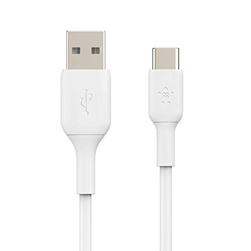 Belkin - Cable USB-C a USB-A Boost Charge, cable USB Type-C para Note 10, S10, Pixel 4, iPad Pro, Nintendo Switch y otros, 2 m, blanco
