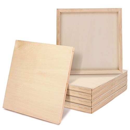 Belle Vous Lienzo de Madera (Pack de 6) - 20x20cm (8x8 inch) Paneles para Pintar en Interiores y Exteriores, Dibujos, Arte Encáustica y manualidades, Impasto y Proyectos de Medios Mixtos Belle Vous Lienzo de Madera (Pack de 6) - 20x20cm (8x8 inch) Paneles para Pintar en Interiores y Exteriores, Dibujos, Arte Encáustica y manualidades, Impasto y Proyectos de Medios Mixtos