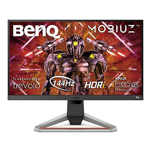 BenQ MOBIUZ EX2510 – Monitor Gaming de 24.5” Full HD, HDRi IPS, 144Hz, 1ms, AMD FreeSync Premium, compatible con PS5/Xbox x, Gris Oscuro