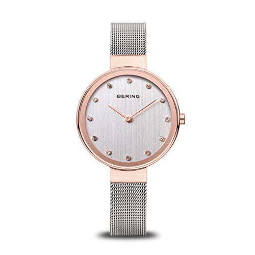 BERING Reloj Analógico para Mujer de Cuarzo con Correa en Acero Inoxidable 12034-064