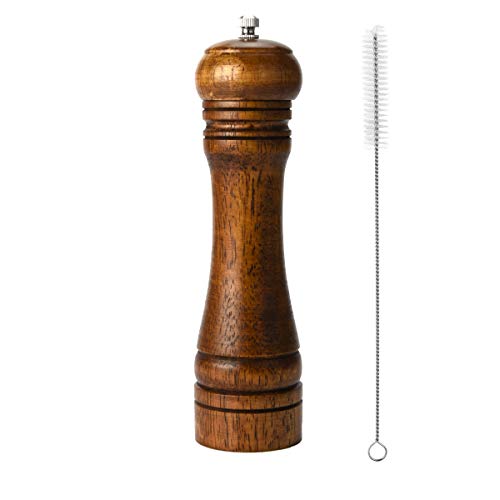 Binhai Molinos de Pimienta, Molinillo de Pimienta, Molinillo de Sal y Pimienta, de Madera Maciza con Molinillo de cerámica Ajustable Fuerte 8 Pulgadas (1 Pedazo) Binhai Molinos de Pimienta, Molinillo de Pimienta, Molinillo de Sal y Pimienta, de Madera Maciza con Molinillo de cerámica Ajustable Fuerte 8 Pulgadas (1 Pedazo)