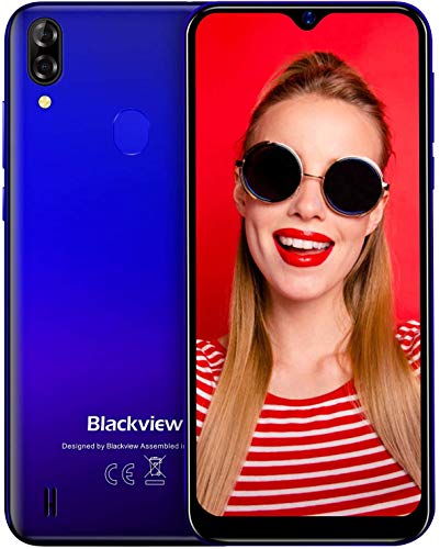 Blackview A60 Pro Telefono Movil 4G con Pantalla 6.1" (15.7cm) Water-Drop Screen, Teléfono 3GB+16GB (SD 256GB), 8MP+2MP+5MP, Batería 4080mAh Smartphone Libre, MT6761, Android 9.0, Face ID/GPS-Azul Blackview A60 Pro Telefono Movil 4G con Pantalla 6.1" (15.7cm) Water-Drop Screen, Teléfono 3GB+16GB (SD 256GB), 8MP+2MP+5MP, Batería 4080mAh Smartphone Libre, MT6761, Android 9.0, Face ID/GPS-Azul