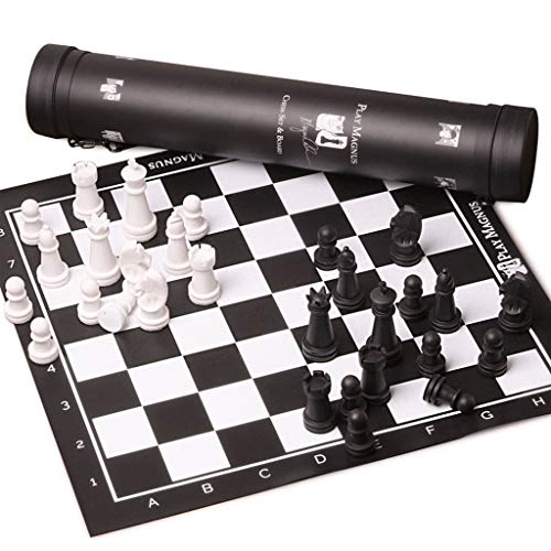 Blanco y Negro de ajedrez de Viaje de Piel Chino Juego de ajedrez de Madera Maciza de Ajedrez Educativo Juego de Mesa de Alta Gama Junta de Regalos, Juegos educativos, Regalos