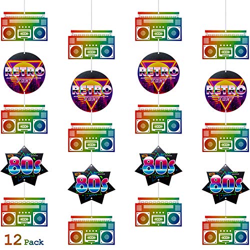 Boao 12 Piezas Banderas de Fiesta de Años 80 Decoraciones de Bricolaje de Fiesta de los 80 Bandera Colgante de Cinta de Cassette para Artículos de Fiestas de los 80 Fiesta Temática Retro Boao 12 Piezas Banderas de Fiesta de Años 80 Decoraciones de Bricolaje de Fiesta de los 80 Bandera Colgante de Cinta de Cassette para Artículos de Fiestas de los 80 Fiesta Temática Retro