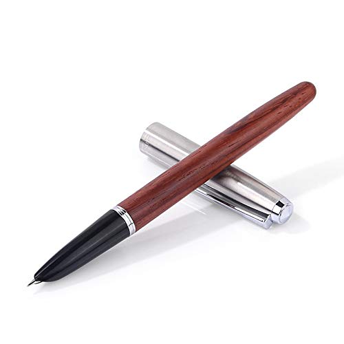 Bolígrafo Madera Pluma Finanzas de metal estándar Iraurita Plumín bolígrafos de tinta for la oficina del estudiante de escuela Creación de papelería Escritura ( Color : Palo de rosa , Size : Gratis )