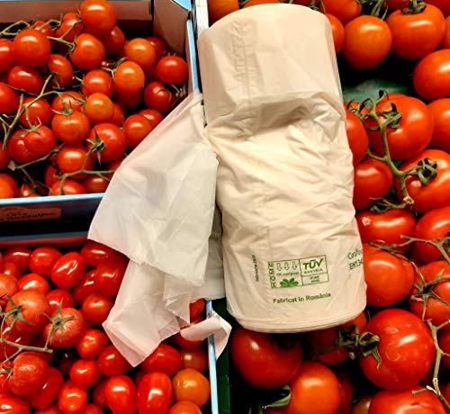 Bolsas Biodegradables y Compostables Fondo Reforzado de 35X45cm Rollo con 400 Bolsas, certificadas TUV Austria Conforme EN13432 y Fabricadas en la Unión Europea Bolsas Biodegradables y Compostables Fondo Reforzado de 35X45cm Rollo con 400 Bolsas, certificadas TUV Austria Conforme EN13432 y Fabricadas en la Unión Europea