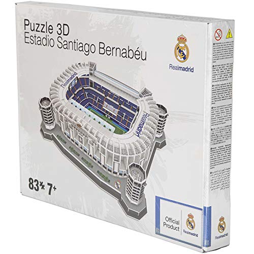 Brandunit Stadion Puzzle de diferentes equipos, Real Madrid - Santiago Bernabeu, talla única