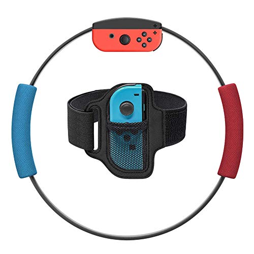 Brazalete de Control Elástica Ajustable de Reemplazo para Juego de Ring Fit Adventure de Nintendo Switch Juego de Ejercicios de Fitness Joycon Adapter 1 pcs (Sin Anillo)
