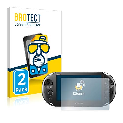 BROTECT Protector Pantalla Anti-Reflejos Compatible con Sony Playstation PCH-2000-Serie PS Vita Slim Touchpad (2 Unidades) Pelicula Mate Anti-Huellas