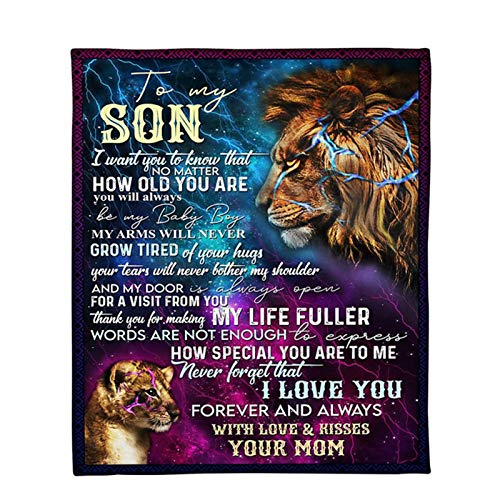 BULABULA To My Son I Want You to Know That No Matter How Old You Are You Will Always Be My Baby Boy Lion Mom - Manta polar