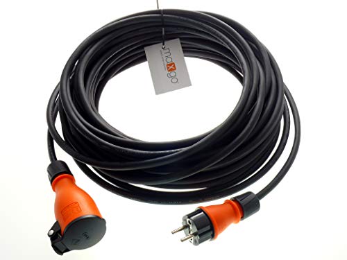 Cable alargador H07RN-F, goma, 3 x 1,5, CA 230 V / 16 A (protección IP44 para exteriores) 5 – 100 m