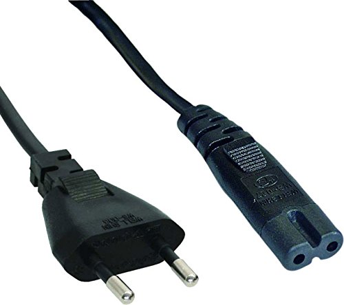 Cable de alimentación bipolar de 2 polos, 1,4 m, enchufe europeo para PlayStation 1 PS1/2 PS2/3 PS3/4 PS4/4 Slim
