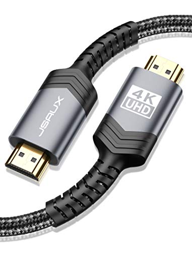 Cable HDMI 4K JSAUX Cable HDMI 3M Ultralíptico de Alta Velocidad de 18 Gbps Soporte 3D, Video 4K@60Hz, UHD 2160P, HD1080P, Ethernet para Fire TV, Apple TV, Xbox Playstation PS4 PS3 PC-Gris