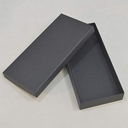 Caja de regalo de cartón grande caja de regalo personalizada pequeña caja de cartón kraft embalaje con tapa cajas de papel blanco negro para embalaje, color negro, 23x18x4cm