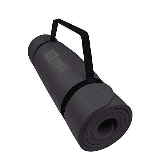 Calma Dragon 85611 Esterilla para Yoga NBR Colchoneta Antideslizante Ideal para Pilates Ejercicios Fitness Gimnasia Estiramientos 180x60x1cm (Negro)