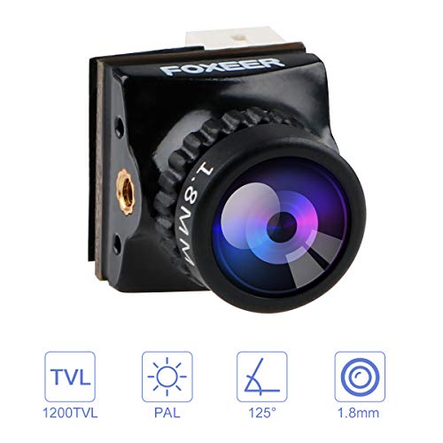 Cámara Foxeer Razer Nano FPV 1200TVL Lente de 1.8 mm 1/3 Pulgada CMOS Cámara 4: 3 FOV 125 Grados PAL Baja latencia para Racing Drone Negro Cámara Foxeer Razer Nano FPV 1200TVL Lente de 1.8 mm 1/3 Pulgada CMOS Cámara 4: 3 FOV 125 Grados PAL Baja latencia para Racing Drone Negro