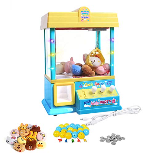 Candy Grabber Mini juguete garra juego máquina juguete caramelo muñeca dispensador grúa juguete con luces LED e interruptor de sonido ajustable Candy Grabber Mini juguete garra juego máquina juguete caramelo muñeca dispensador grúa juguete con luces LED e interruptor de sonido ajustable