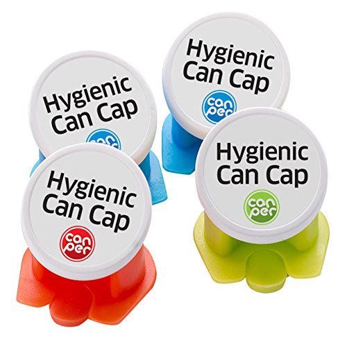 Canper es un Nuevo tapón de latas Reutilizable para el Consumo higiénico de Bebidas enlatadas – Pajita Multiusos para latas de refresco (Hygienic 4 Pack)