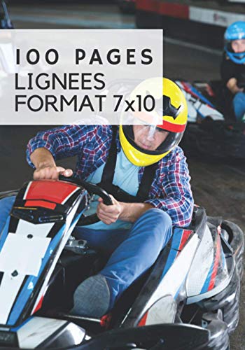 CARNET DE NOTES KARTING - Grand Format - 7 x 10 Pouces: Cadeau idéale pour les passionnés de karting