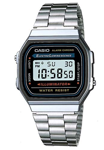 Casio A168WA-1YES - Reloj , correa de acero inoxidable chapado color metalizado