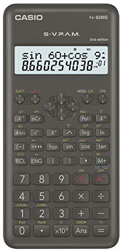 Casio FX-82MS-2- Calculadora científica, color gris oscuro Casio FX-82MS-2- Calculadora científica, color gris oscuro