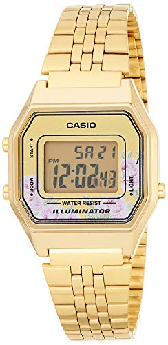 Casio Reloj Digital para Mujer de Cuarzo con Correa en Acero Inoxidable LA680WEGA-4CEF