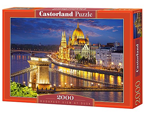 Castorland Budapest View at Dusk 2000 pcs Puzzle - Rompecabezas (Puzzle Rompecabezas, Ciudad, Niños y Adultos, Niño/niña, 9 año(s), Interior)