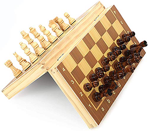CENT Juego de Ajedrez de Madera Portátil Artesanal Plegable Ajedrez Damas Tablero de Ajedrez Magnético Ajedrez de Memoria para Niño Adulto (29 * 29cm) CENT Juego de Ajedrez de Madera Portátil Artesanal Plegable Ajedrez Damas Tablero de Ajedrez Magnético Ajedrez de Memoria para Niño Adulto (29 * 29cm)