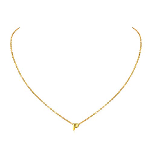 ChicSilver Collar Inicial Griego Mujer P Joyerías Antialérgica de Plata de Ley 925 Oro Amarillo Dorado Colgante Pequeño Alfabeto Letra Inicial Diseño Simple Moderno ChicSilver Collar Inicial Griego Mujer P Joyerías Antialérgica de Plata de Ley 925 Oro Amarillo Dorado Colgante Pequeño Alfabeto Letra Inicial Diseño Simple Moderno