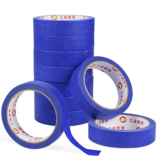 cinta de pintor -10 Rollos No Deja Residuos Cinta de carrocero de uso general - ideal para pintar, hogar, oficina, papelería escolar, arte, manualidades cinta de pintor -10 Rollos No Deja Residuos Cinta de carrocero de uso general - ideal para pintar, hogar, oficina, papelería escolar, arte, manualidades