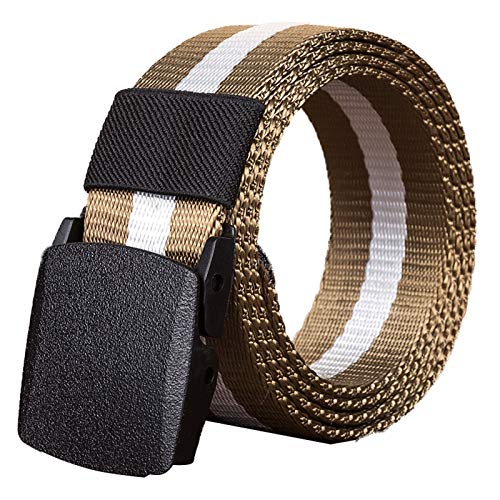 Cinturones de cintura Cinturón de moda - Cinturón militar Cinturones del ejército Cinturón ajustable Hombres Viaje al aire libre Táctica Cinturón de cintura con hebilla de plástico para pantalones 120