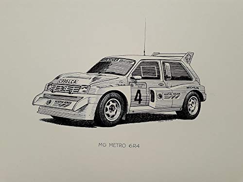 Classic Car MG Metro 6R4 - Impresión artística (A4)