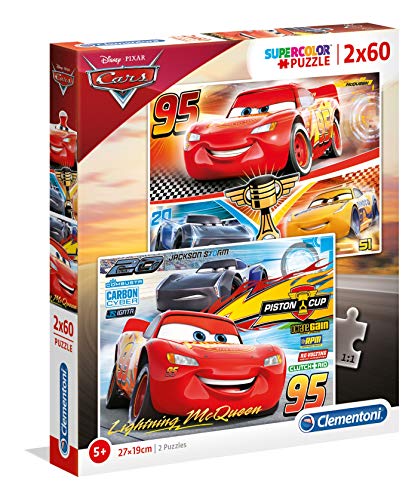 Clementoni- Disney Cars 2 Puzzles 60 Piezas Cars3 (07131.9)