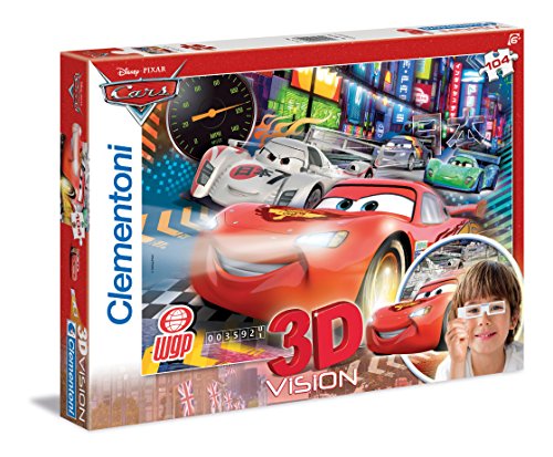 Clementoni Pixar^Disney Puzzle 3D y Gafas, Cars (20044)