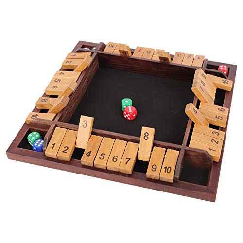 colmanda Juego de Mesa de Madera, 4 Jugadores Juego de Flop, Juego de Mesa de números de Madera Juguete Clásico de Dados para Juegos Familiares y Niños, Juegos de Fiesta colmanda Juego de Mesa de Madera, 4 Jugadores Juego de Flop, Juego de Mesa de números de Madera Juguete Clásico de Dados para Juegos Familiares y Niños, Juegos de Fiesta