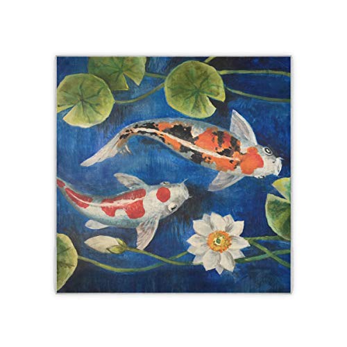 Colorful Koi Fish In A Pond Women Scarves Women's Fashion Pattern Scarfs For Women Feeling Scarves For Women 35x35 Inches