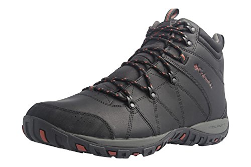 Columbia Peakfreak Venture Mid Waterproof Omni-Heat Zapatos para hombre , Negro(Black, Sanguine), 43 EU