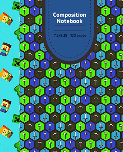 Composition Notebook: Wide Ruled Writing Notebook For Gamer Boys, Girls, Students, Teachers, Staff, Perfect Gift, School Notebook, Office Supplies ... Book (120 pages, lined, 7.5 in x 9.25 in)