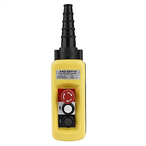 Control de elevación de grúa - Grúa Control de levantamiento XAC-A2713 elevación de la grúa de elevación Cadena interruptor de pulsador de elevación con parada de emergencia Control de elevación de grúa - Grúa Control de levantamiento XAC-A2713 elevación de la grúa de elevación Cadena interruptor de pulsador de elevación con parada de emergencia