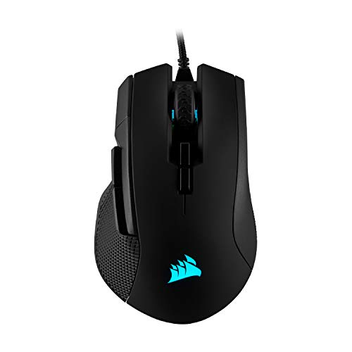 Corsair Ironclaw RGB - Ratón Óptico para Juego (con Cable, Mano Derecha, USB, 18000 dpi, Negro)