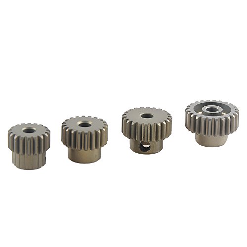 Crazepony-UK 18T, 20T, 22T, 24T 48DP 3.175mm Shaft Motor Gear Module Pinion Combo Hardening for Motor of 1:12 1:16 1/12 1/16 RC Car by Crazepony-UK 18T, 20T, 22T, 24T 48DP 3.175mm Shaft Motor Gear Module Pinion Combo Hardening for Motor of 1:12 1:16 1/12 1/16 RC Car by