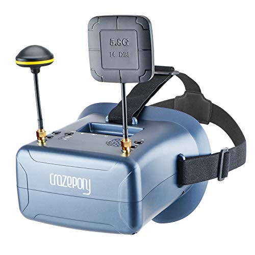 Crazepony-UK FPV Gafas Crazepony VR008 Pro FPV Gafas con DVR 4.3 Pulgadas 5.8G 40CH batería de la Diversidad y Funda de Transporte para RC Quadcopter Crazepony-UK FPV Gafas Crazepony VR008 Pro FPV Gafas con DVR 4.3 Pulgadas 5.8G 40CH batería de la Diversidad y Funda de Transporte para RC Quadcopter